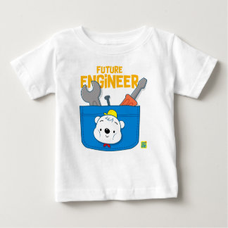 Camiseta Futuro Engenheiro 2 Urso Jufo para bebê
