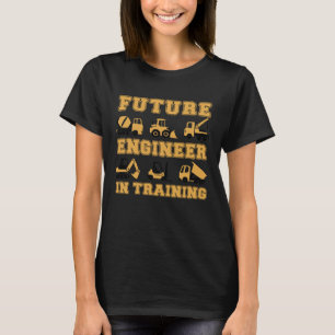 Camiseta Futuro Engenheiro em Treinamento construção fofa C