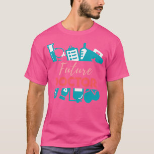 Camiseta Futuro Engraçado Doutor Crianças Médicas Novelt