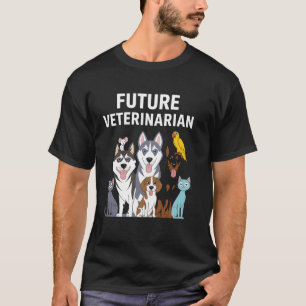 Camiseta Futuro Estudante de Técnico Veterinário Amante de 