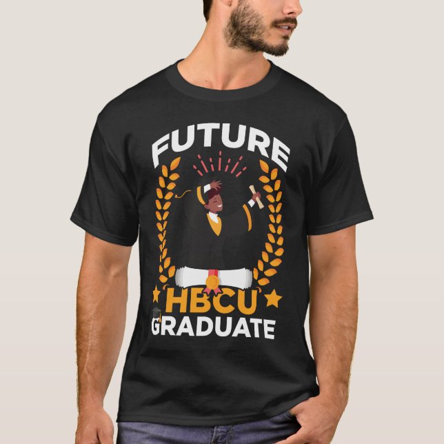Camiseta Futuro Estudante negro africano de graduação da HB (Frente)