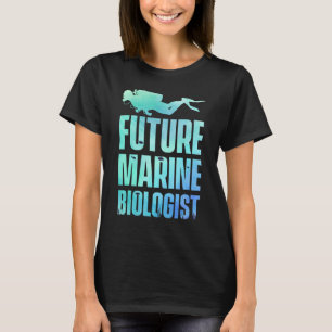 Camiseta Futuro Estudo de Ciência do Oceano Biológico de Bi