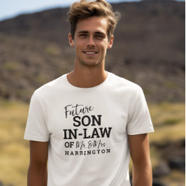 Camiseta Futuro Filho Na Lei WV Casamento De Groom
