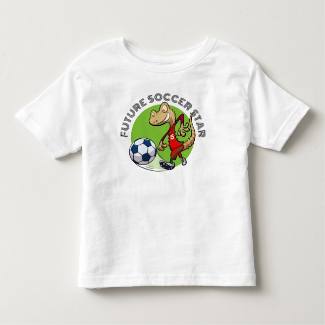 Camiseta Futuro Futebol Estrela Funny Gecko Foto do Jogador (Frente)