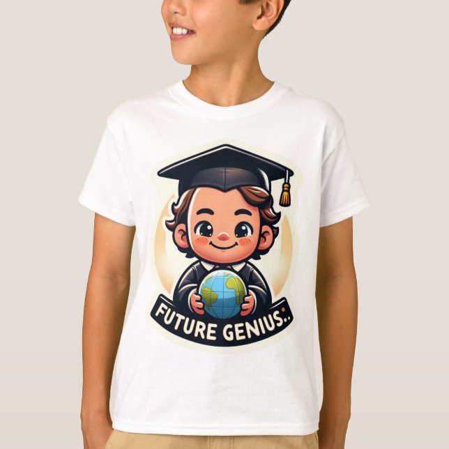 Camiseta Futuro gênio " Voltar à escola" (Frente)