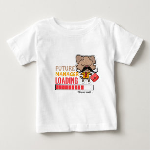 Camiseta Futuro Gerente Carregando Festa de aniversário Eng