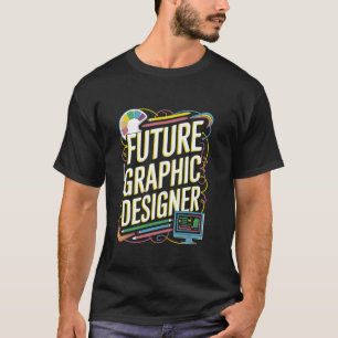 Camiseta Futuro Graduado Em Design Gráfico Escola Infantil