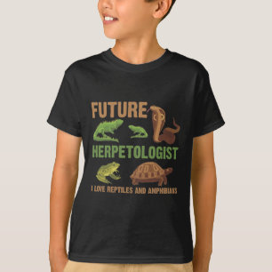 Camiseta Futuro Herpetólogo Anfíbios Répteis Fan Kid