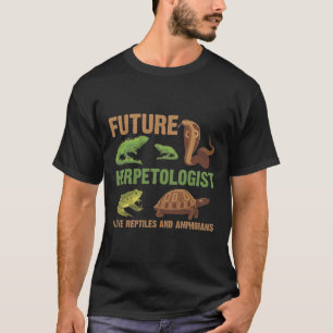 Camiseta Futuro Herpetólogo Anfíbios Répteis Fan Kid