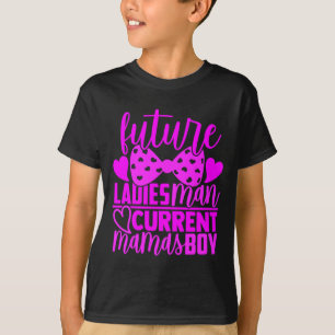 Camiseta Futuro Homem das Damas Filho da Mamãe do Dia dos N