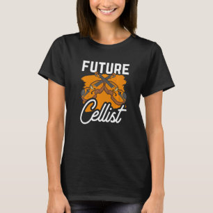Camiseta Futuro Instrumento Cellista do Jogador Musical Cel