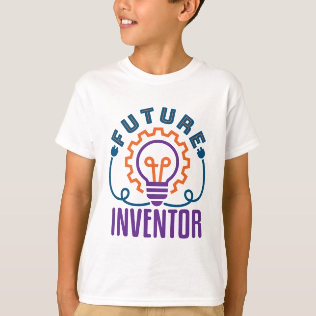 Camiseta Futuro Inventor de Ciência Engenheiro (Frente)