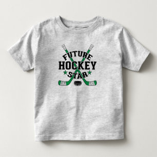 Camiseta Futuro jogador de hóquei em estrela com punhos ve