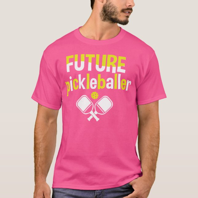 Camiseta Futuro Jogador de Pickleball Roupas Crianças Rapaz (Frente)
