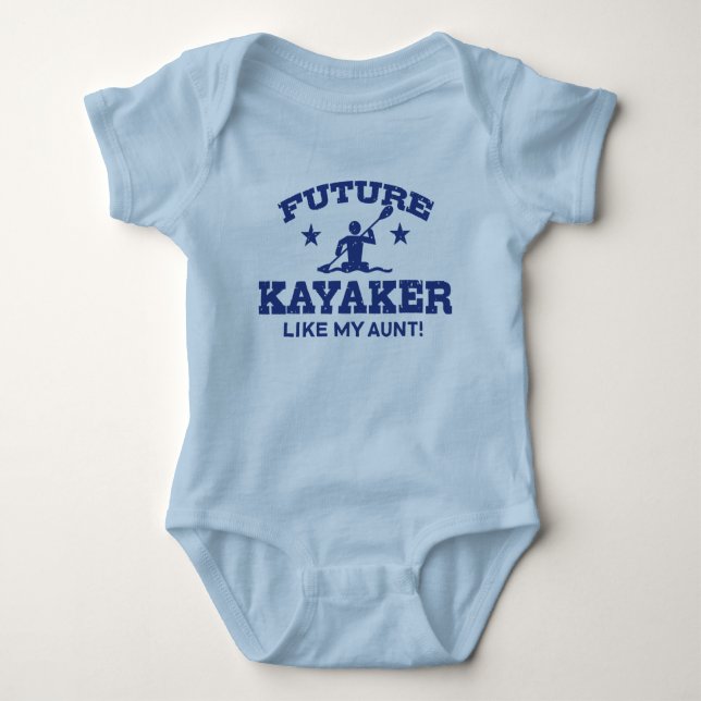 Camiseta Futuro Kayaker Como Minha Tia (Frente)