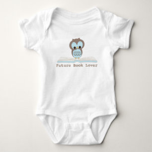 Camiseta Futuro Livro Sobre Bebê Garoto Coruja