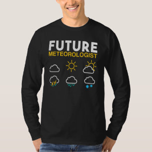 Camiseta Futuro Meteorologista Previsão do Tempo Chuva Sol