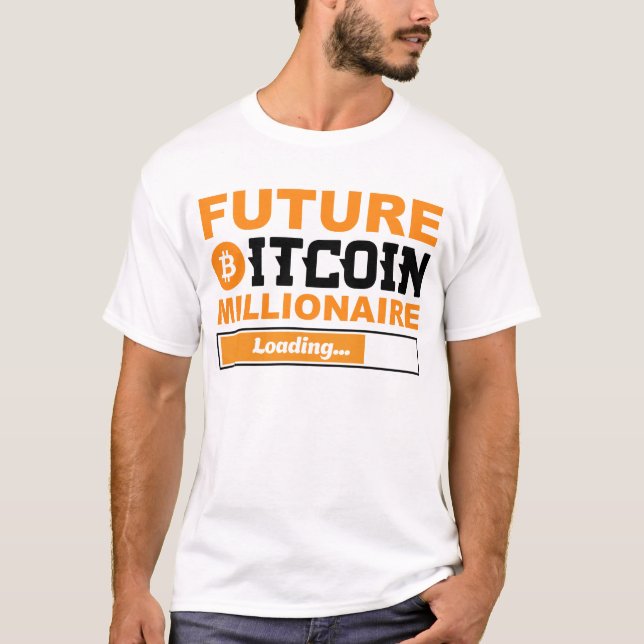 Camiseta Futuro Milionário Humor Bitcoin Criptomoeda  (Frente)