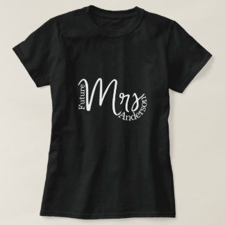 Camiseta futuro moderno Sra. roteiro despedida de solteira 