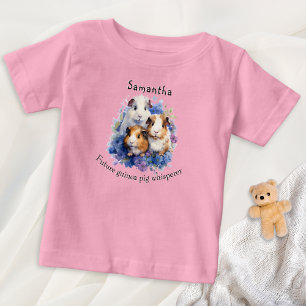 Camiseta Futuro Murmurador de Porquinhos da Índia Aquarela