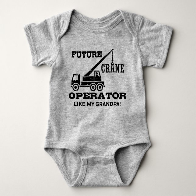 Camiseta Futuro Operador De Crane Como Meu Avô (Frente)