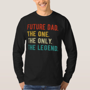 Camiseta Futuro Pai de Uma Única Legenda Futuro Do Dia de o