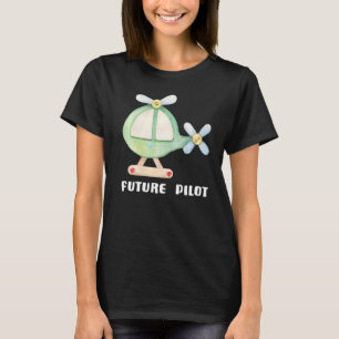 Camiseta Futuro Piloto Meninos Toddler Crianças Helicóptero