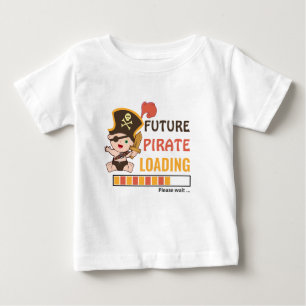 Camiseta Futuro Pirata Carregando Bonito Festa de Aniversár