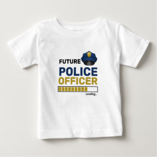 Camiseta Futuro Policial Carregando Engraçado Personalizado