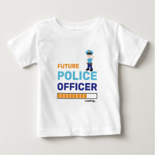 Camiseta Futuro Policial Carregando Moderno Personalizado