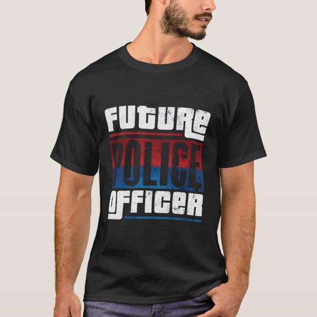 Camiseta Futuro Policial Policial Funny Cop Gift Aca (Frente)
