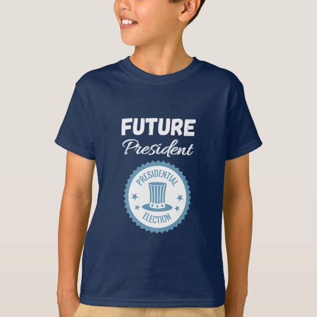 Camiseta Futuro Presidente Crianças e Adolescentes (Frente)
