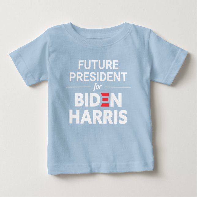 Camiseta Futuro Presidente para Biden Harris Texto Personal (Frente)
