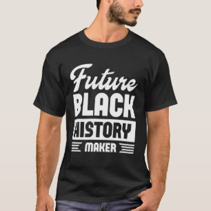 Camiseta Futuro Preto-História Gráfico Para Mulheres E Mim