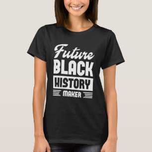 Camiseta Futuro Preto-História Gráfico Para Mulheres E Mim