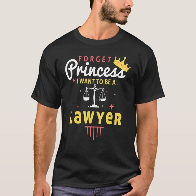 Camiseta Futuro Princesa Advogada, Escritora de Direito das (Frente)