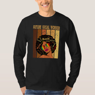 Camiseta Futuro Trabalhador Social Africano Mulher Negra