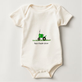 Camiseta "Futuro Trator" Trator Verde Bebês