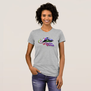 Camiseta Futuro veículo elétrico   Ajustado fino feminino