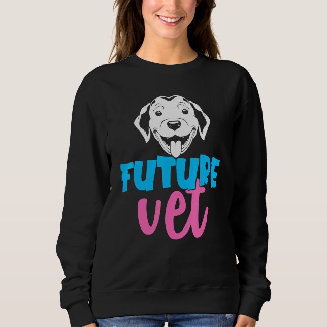 Camiseta Futuro Vet Tech Veterinary Assistant Cachorro Cach (Frente)