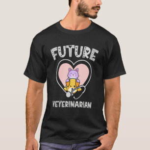 Camiseta Futuro Veterinário Clínica de Cuidados com Animais