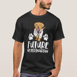Camiseta Futuro Veterinário Labrador Mulheres Amam Médico