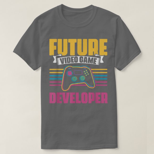 Camiseta Futuro videogame desenvolvedor Programação Computa (Frente do Design)