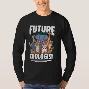 Camiseta Futuro Zoólogo Estudantes de Zoologia Fofos Roupas