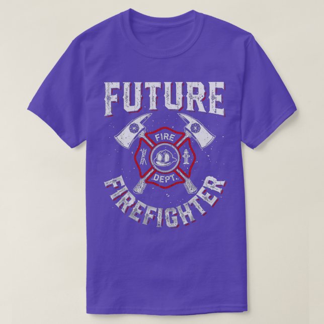 Camiseta Futuros Bombeiros Mulheres Finas Fogo da Linha Ver (Frente do Design)