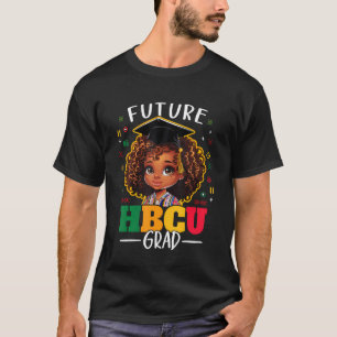 Camiseta Futuros Graduados de HBCU Crianças Menina Negra Af