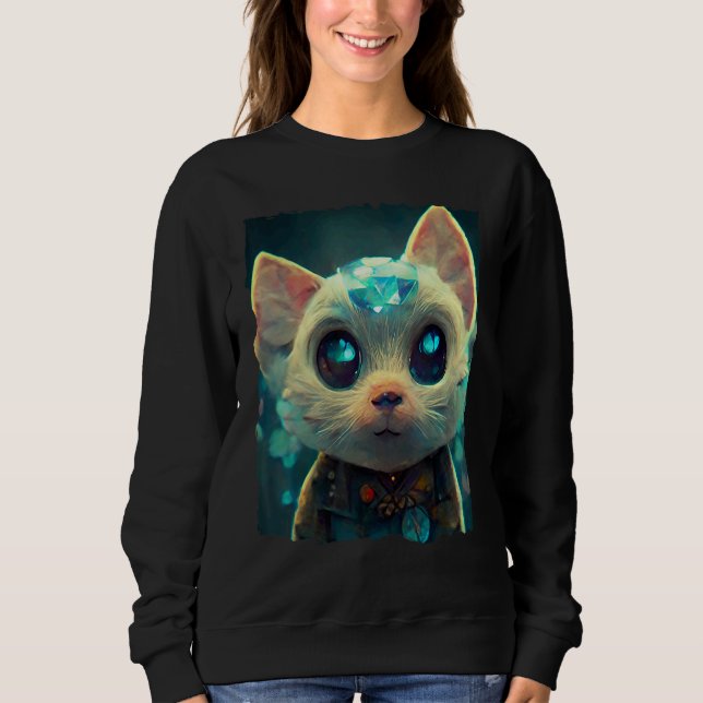Camiseta Fuuny Crystal Stone Cat (Frente)