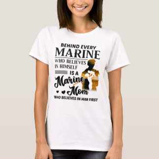 Camiseta Fuzileiro Que Acredita Que É Uma Mãe Marinha Veter