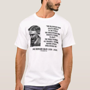 Camiseta G.B. Shaw Progresso depende em cima do homem