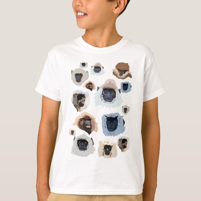 Camiseta G é para Cinza Langur (Frente)